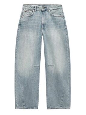 Zara Barrel Balloon Jean with Raw Hem - 8